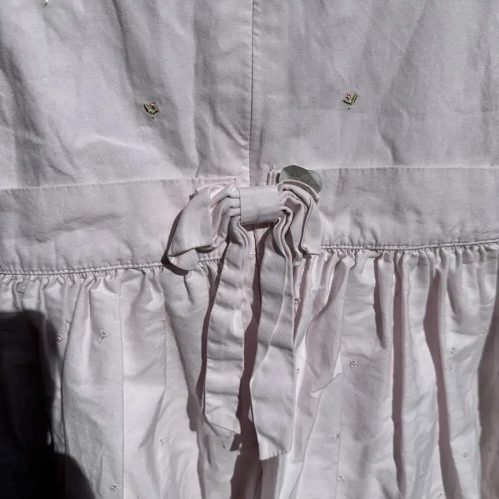 Vintage Gymboree Baby Girl Dress Size 3T Pink Embroidered Flowers‎ Eyelet